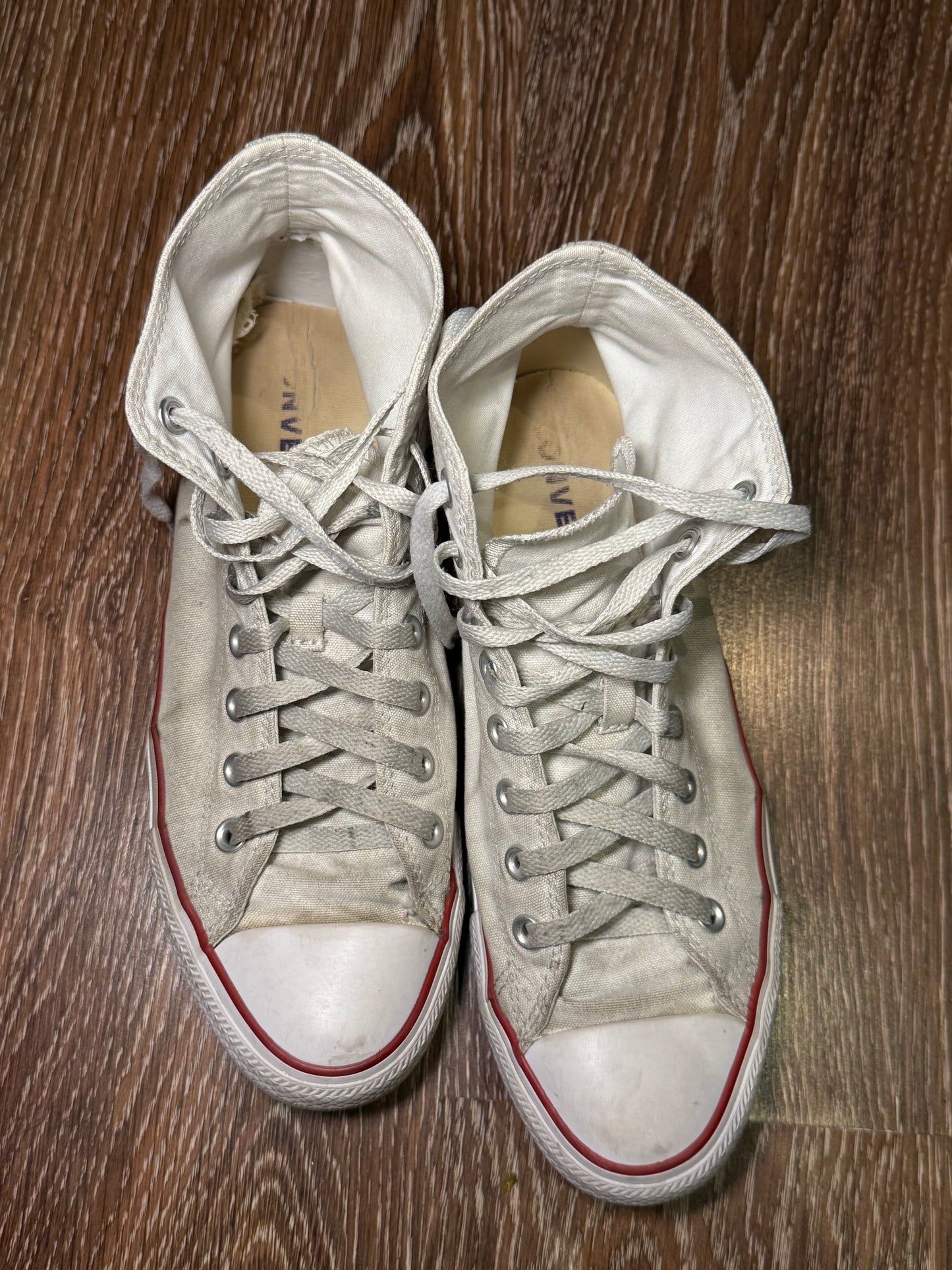 White Converse trainers