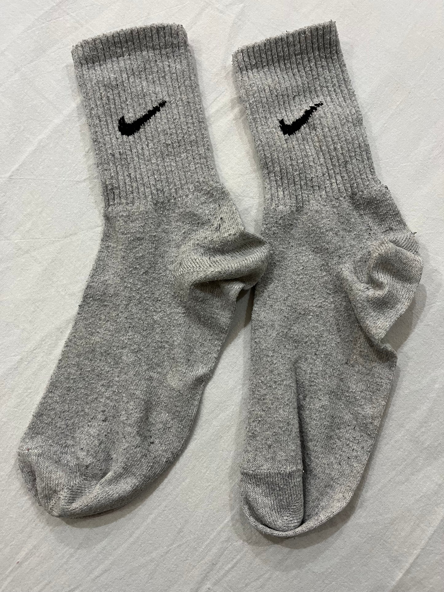 Grey Nike crew socks