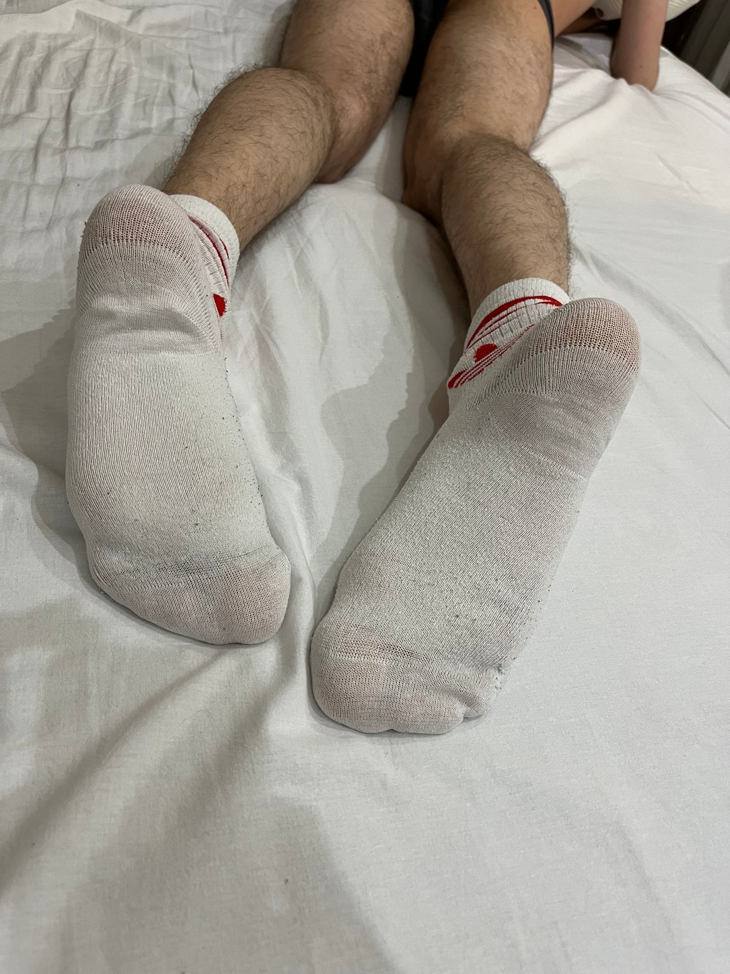 White Adidas crew socks