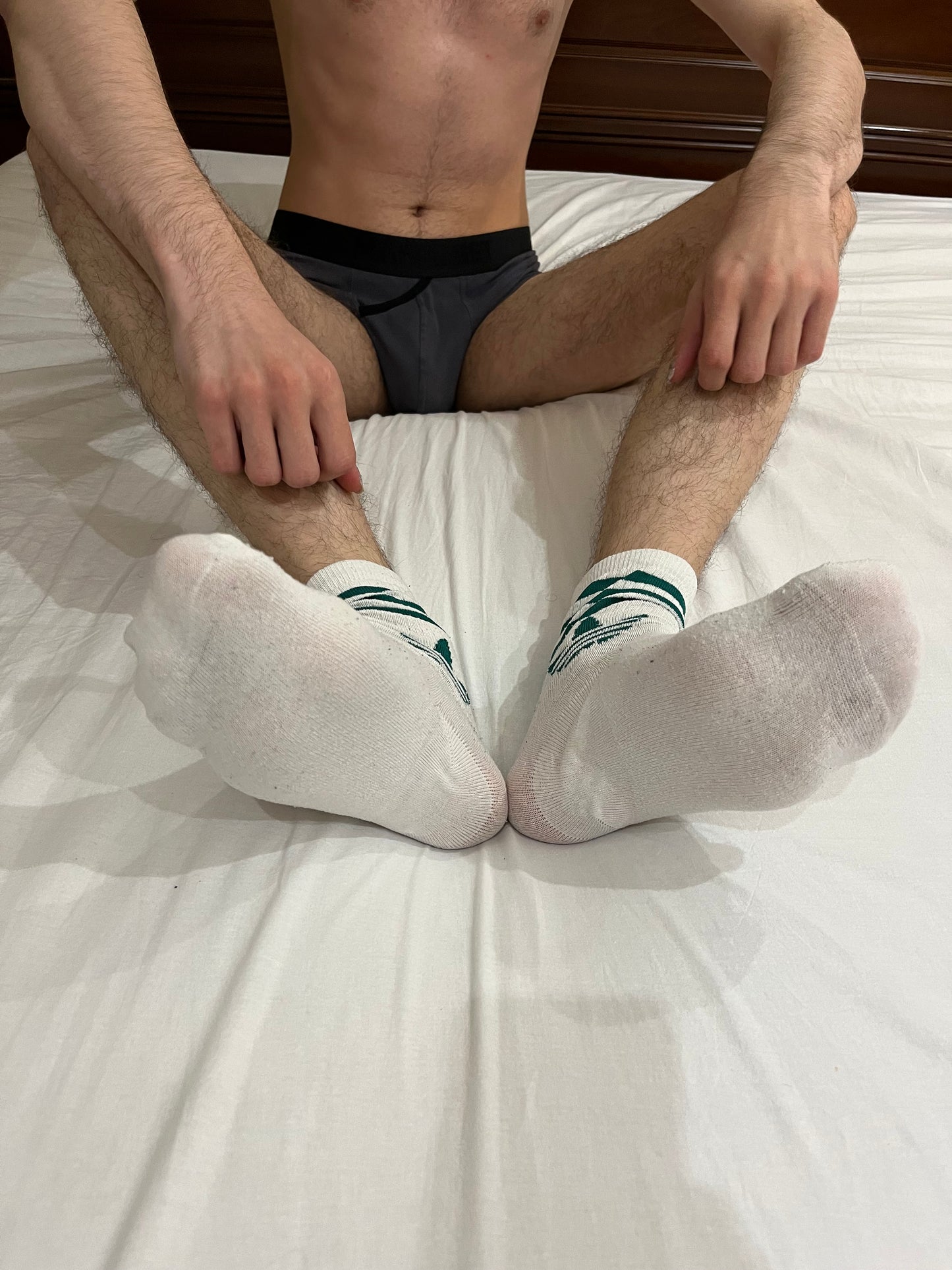 White Adidas crew socks