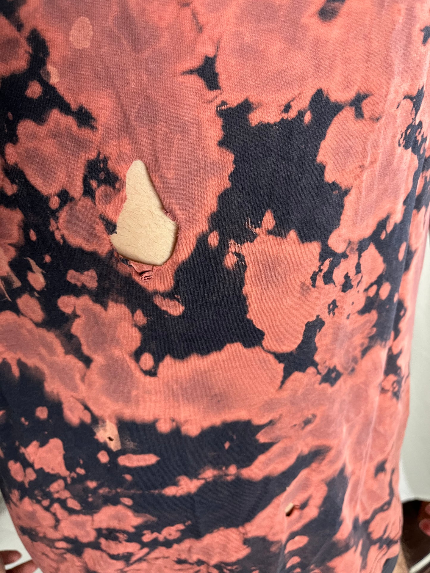 Extra-old orange & black tie-die T-shirt
