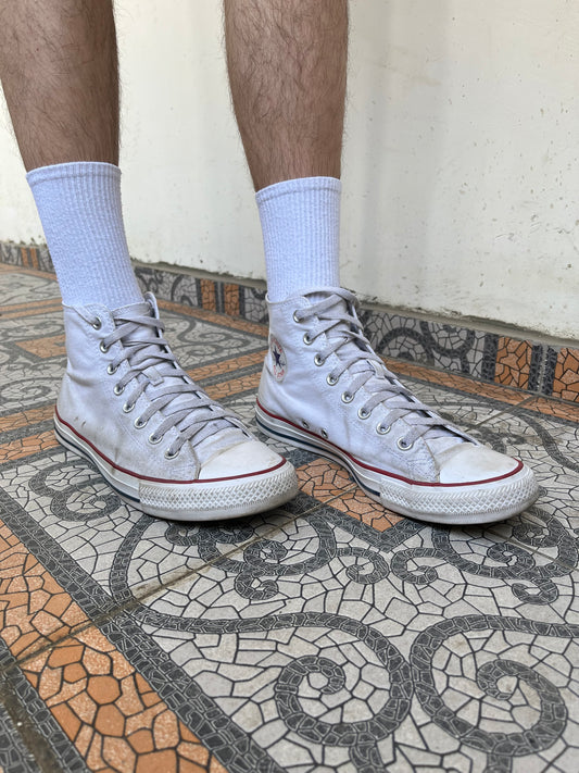 White Converse trainers