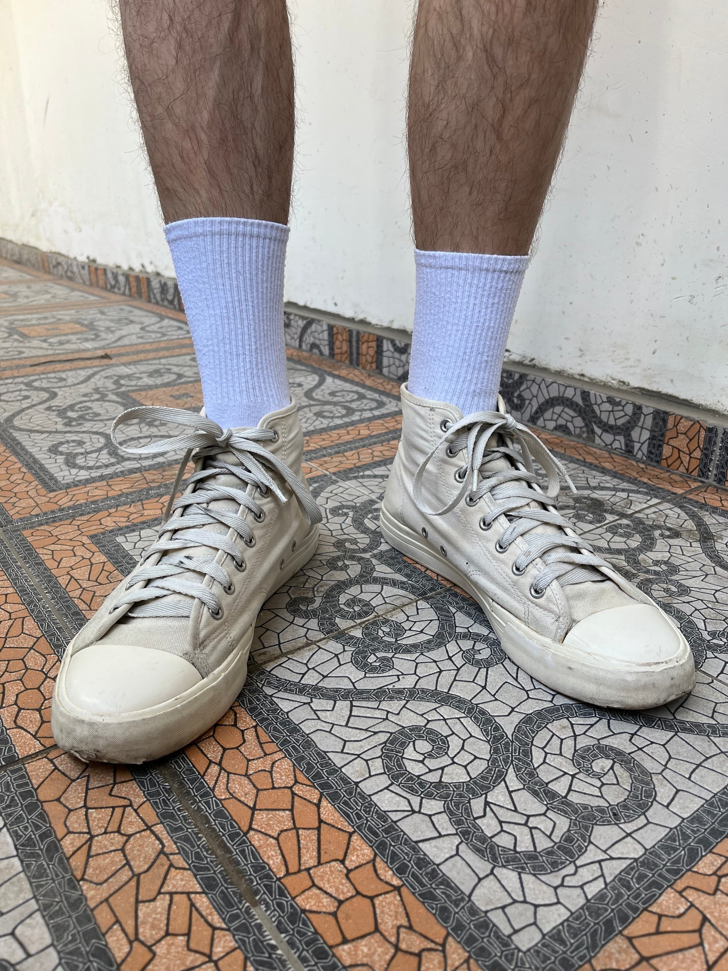 White H&M trainers