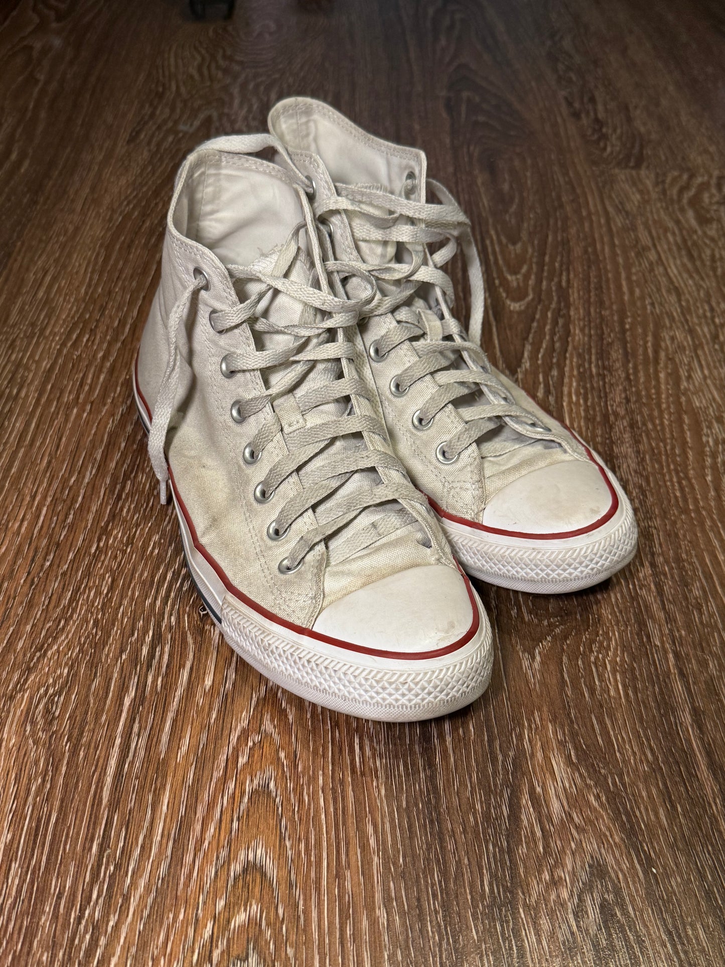 White Converse trainers