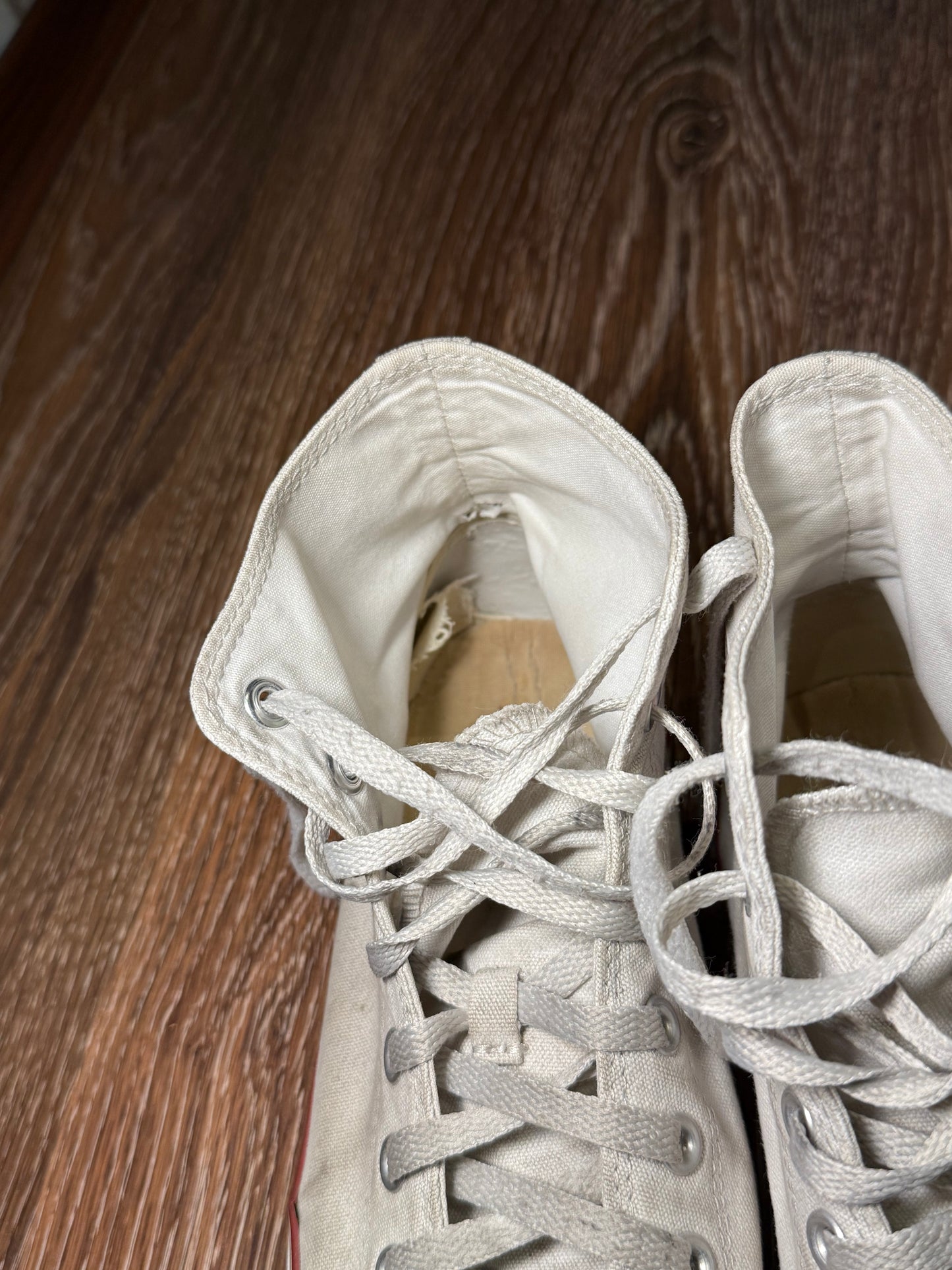 White Converse trainers