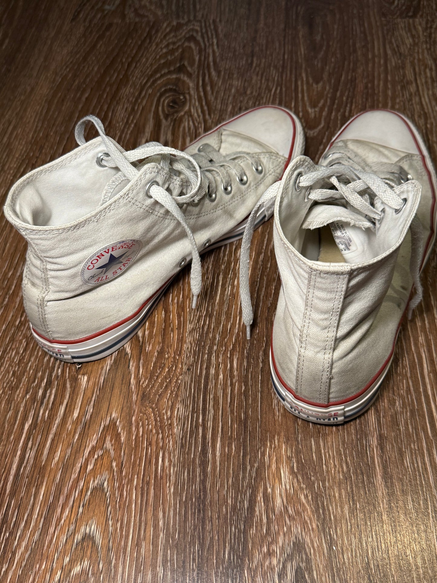 White Converse trainers