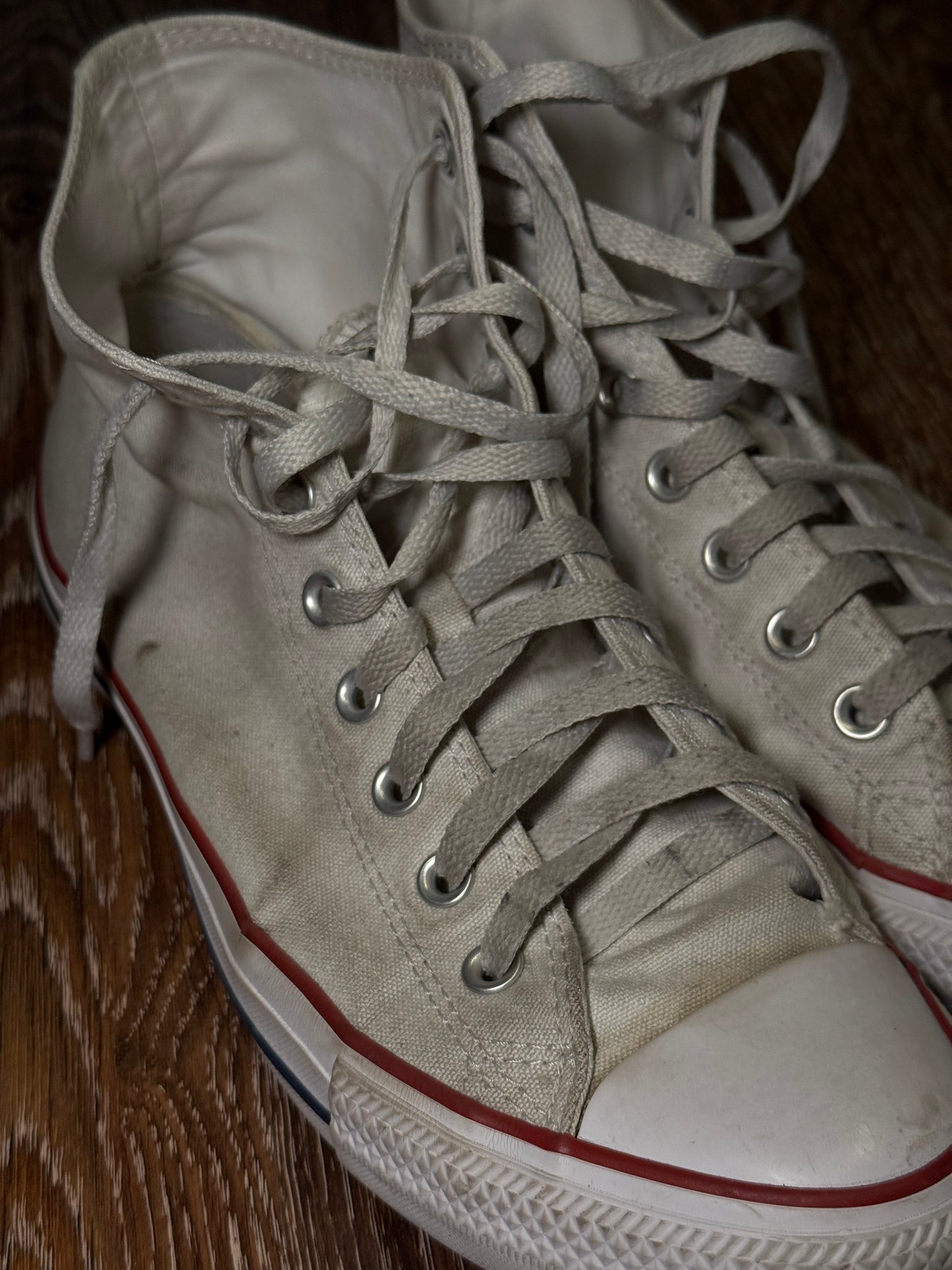 White Converse trainers